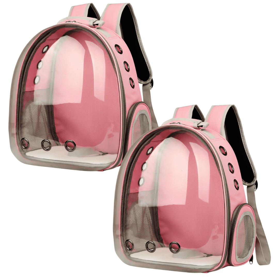 Breathable Transparent Cat Pet Carrier Backpack Double Bundle
